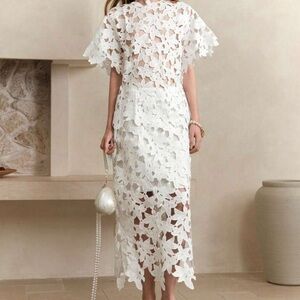 Elegant White Lace Dress